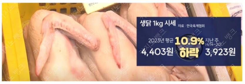 닭값은 떨어지는데 치킨값은 오르는..