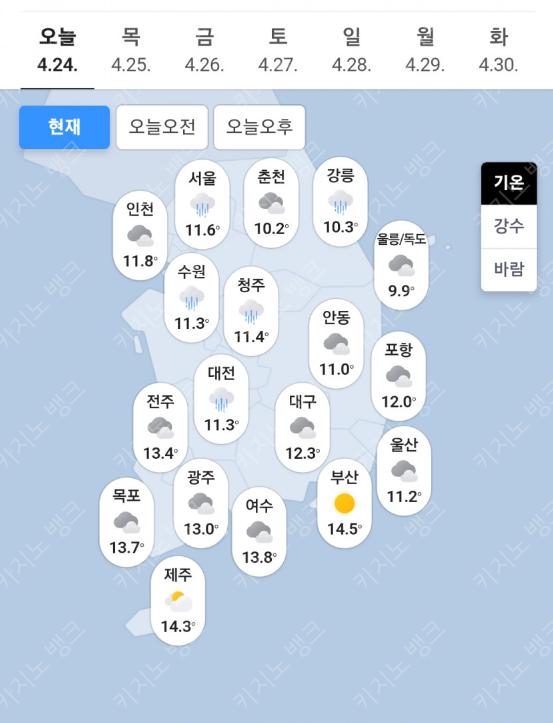 오늘의 날씨용~